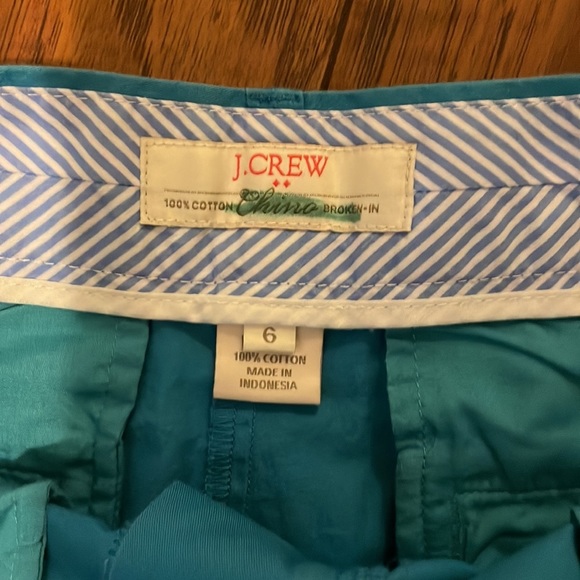 Jcrew teal shorts, size 6 - Picture 3 of 3